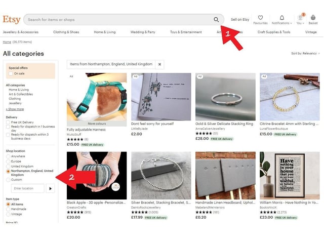 Follow this link to just see gifts on sale that were made in Northampton - or click search and then set your location on the Etsy website. - https://etsy.me/33QSzAi