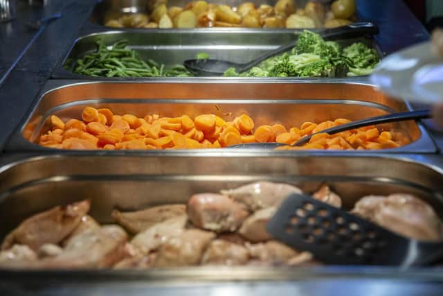 Aldi supplied chicken breasts, carrots, broccoli, green beans, potatoes, gravy. And, then for pudding cheesecake, mince pies, apple strudle and custard.