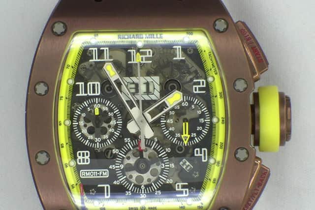 The Richard Mille watch stolen in Northampton 'by a deer' that went around the world. Photo: Art Recovery International