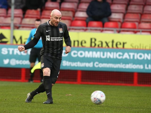 Even he was off-colour and helpless to get anything going for the Cobblers. Loose in possession and over-eager out of it, which led to another booking. Hooked early in the second-half... 4.5