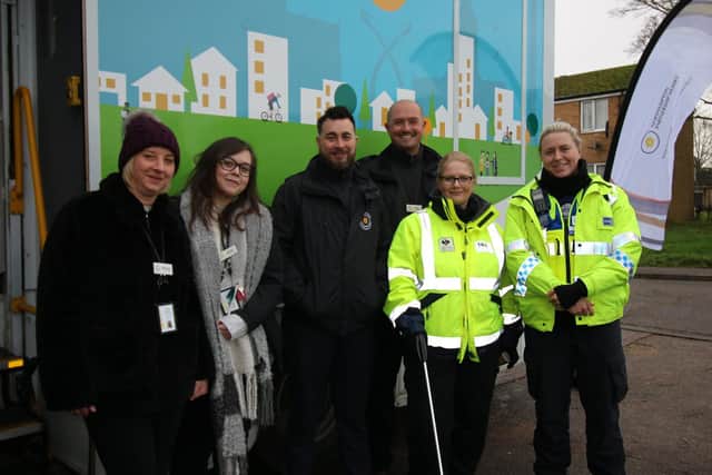 The litter pick organisers and supporters from the emergency services. Photo: Northampton Partnership Homes