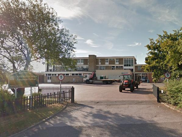 Campion School's 211 KS4 pupils got a score of -0.09, which is average.