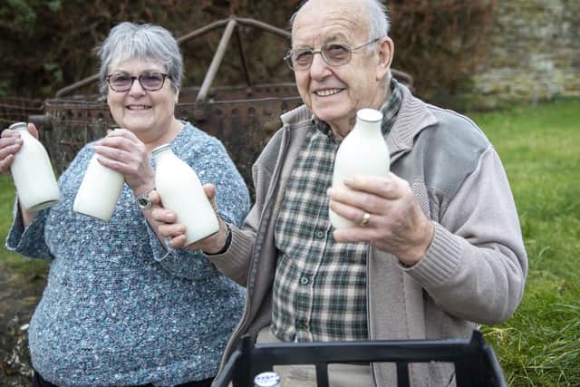 June Mabbutt has been Tony's longest customer. June Mabbutt has lived in the village since she was born and remembers her grandmother buying her milk from Tony when she was a youngster. Her daughter, Gail, now even takes over the milk and paper round when he's on holiday.
