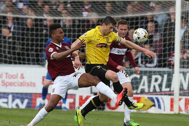 Ivan Toney in action for the Cobblers on their most recent trip to Burton Albion, in April, 2015