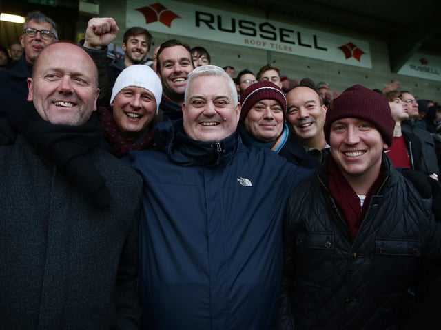 Cobblers fans at Burton