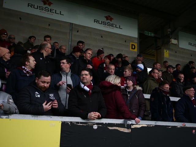 Cobblers fans at Burton