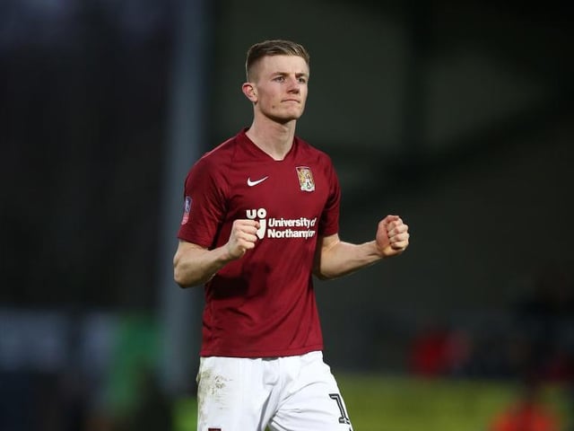 Scott Wharton enjoys the Cobblers' win