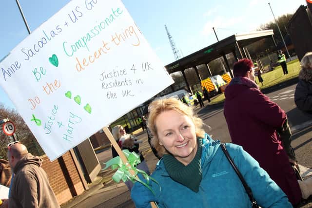 Paula Williams was one of the protesters at the Justice for Harry demonstration outside RAF Croughton