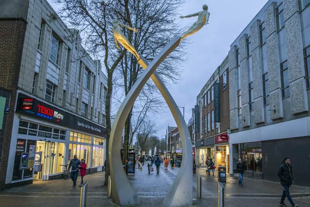 Abington Street in Northampton town centre is one of the busiest for shopping