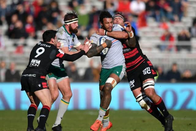 Courtney Lawes in the thick of the action