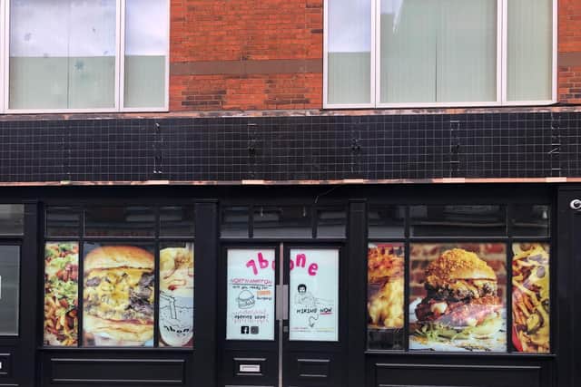 Signs have gone up in the window at the former Mu Mu restaurant in St Giles Street as work is ongoing to open the burger bar 'relatively soon'.