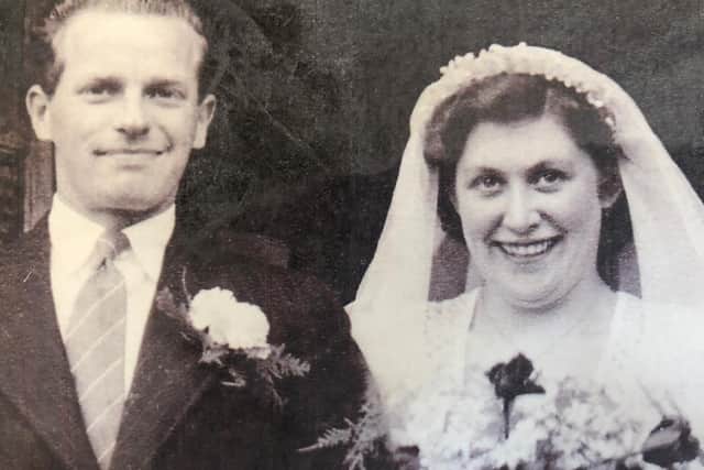 William and Brenda Skears on their wedding day in Paulerspury in March 1955. Photo courtesy of Northamptonshire Police