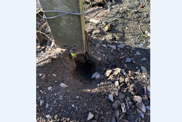 One of the mud mounds Peter says are getting higher every week.