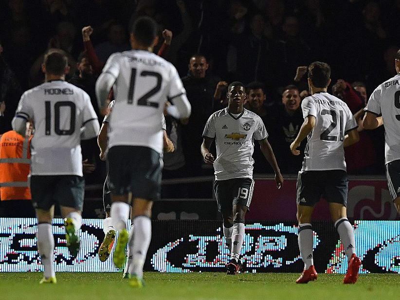 September 21, 2016 - Jose Mourinho's star-studded side were worthy winners, but Town gave a good account of themselves. Alex Revell scored from spot, United's scorers were Michael Carrick, Ander Herrera and Marcus Rashford