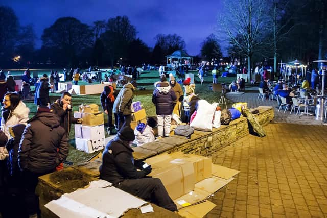 Those taking part slept in cardboard boxes all night, as Northampton's street sleepers typically would. Pictures taken by Kirsty Edmonds.