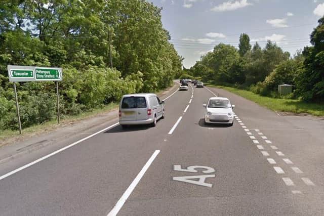 Pedestrian, 64, dies following collision on A5 in Northamptonshire