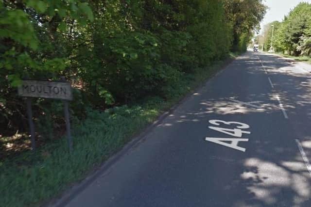 Through traffic will be diverted away from this section of the A43 at Moulton from Monday morning.