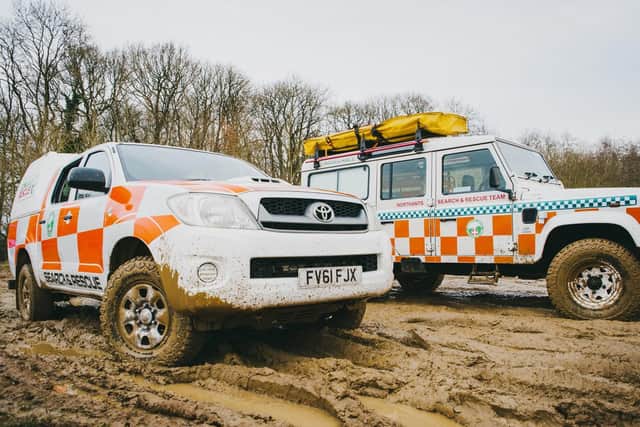Northamptonshire Search and Rescue's 4x4 operational support unit and ambulance