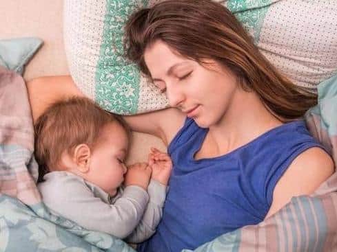 NHS guidelines warn sleeping with your baby increases the risk of SIDS.