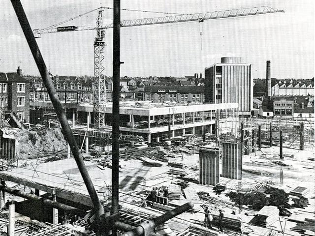 Wellingborough Town Centre in 1975. Photo: BAM.