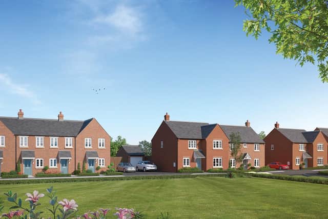 Bellway has released images of what the 90 homes being built in Towcester will look like.