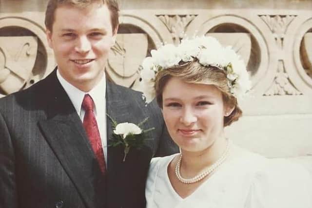 The pair were married at the Guildhall in 1990.