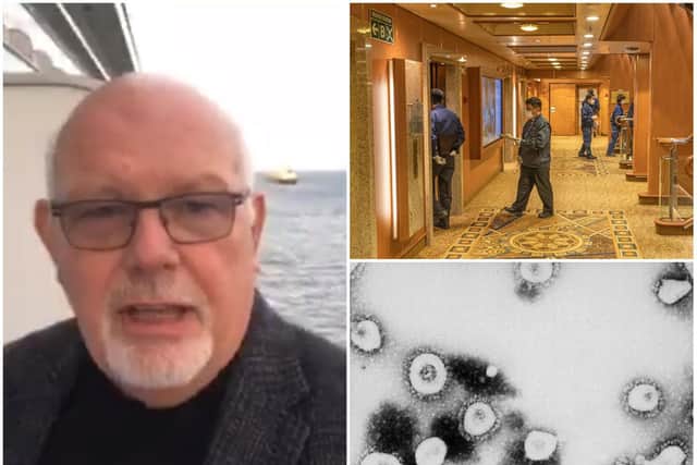 David Abel, from Woodford Halse, has been quarantined on a cruise ship in Japan along with 3,700 passengers.