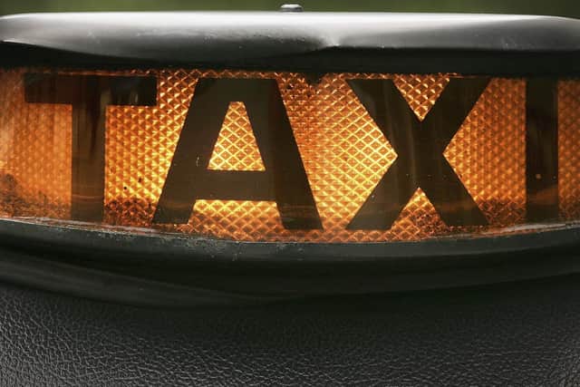 The driver of the black cab was arrested.