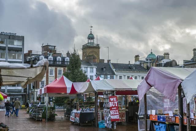 A row of permanent market stalls in Market Square was a popular choice in the consultation