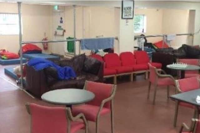 The emergency night shelter offers male rough sleepers someone to stay for the night