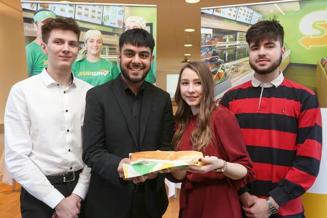 A team from Northampton College also made it to the finals. (Left to right) Daniils Karpos, Yusuf Litt, Milena Chiruta and Mihail Spinu.