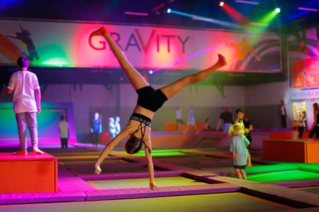 Trampolines are a big part of the Gravity Active Entertainment centre