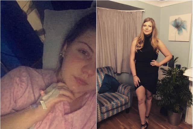 Carrie Line has had three operations after being diagnosed with endometriosis.