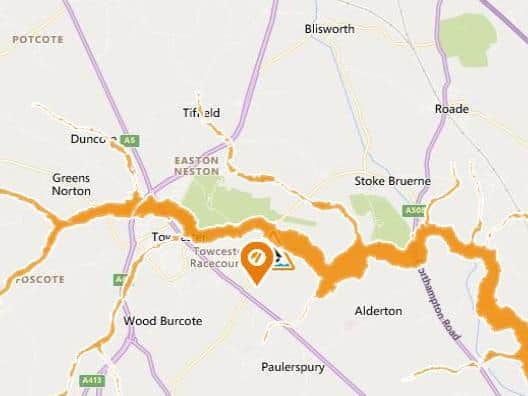 Flood warning agency alerts have been issued for the River Tove