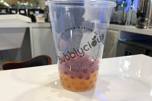 The juice balls pop in your mouth and offer an additional flavour.