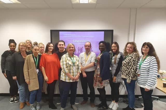 Paul Hanrahan (centre) founded the Grey Dog Trust and is now training others with a mental health first aid course.