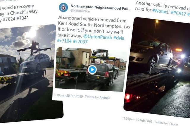 Northamptonshire Police highlight seizing untaxed vehicles via their Twitter posts