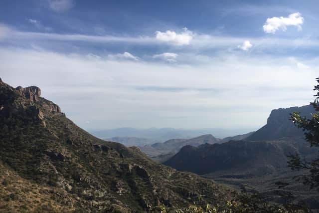 The spectacular view on the Lost Mine Trail