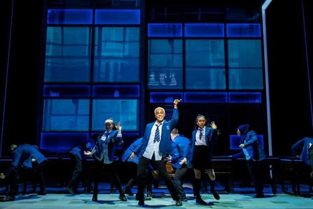 Layton Williams pictured as Jamie on stage.