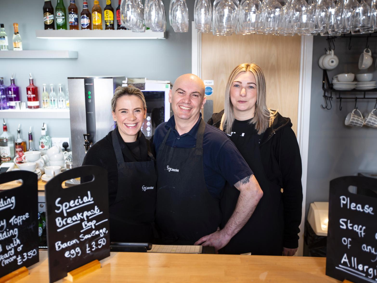 Dani Wright, Graham Whughman and Katie Deakin pictured by Kirsty Edmonds behind GJ @ The Square bar.