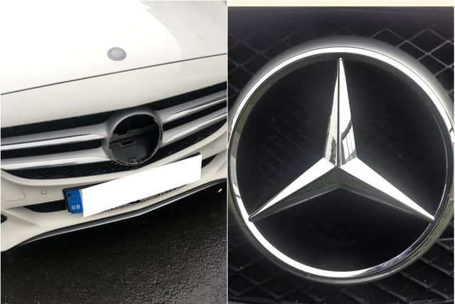 One resident woke up this morning to find the badge on her car had been removed.