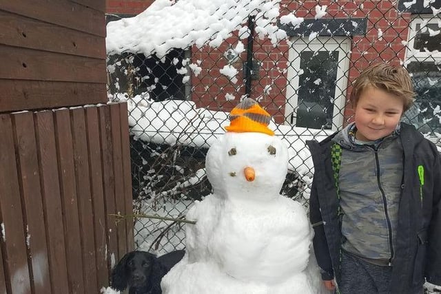 Snowman building sent in by Thomas Heppinstall