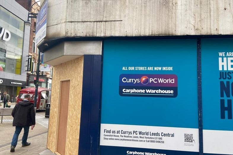 In March, technology retail giant Dixons Carphone wielded the axe on its Carphone Warehouse chain, closing all of its standalone UK stores including in Leeds. Outlets inside Currys PC World, in Albion Street, White Rose and Guiseley, remain open.