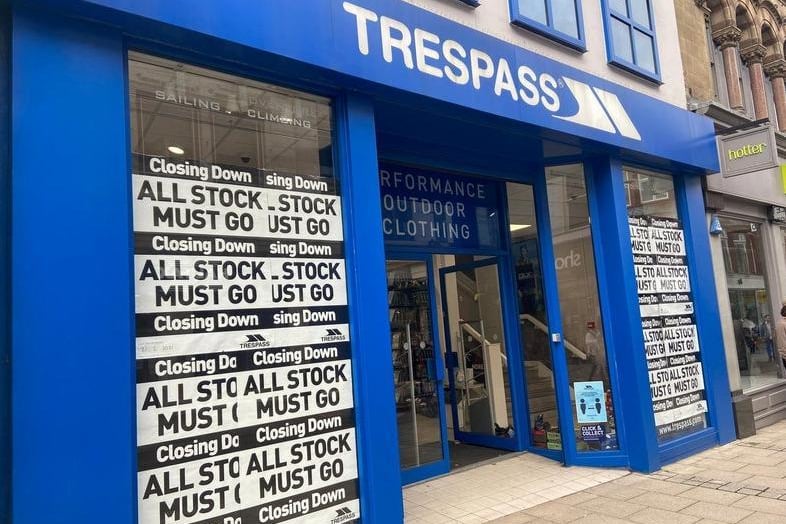 Sports shop Trespass was plastered in closing down sale posters before the second UK lockdown. However, the Commercial Street store is still listed on the company's website.