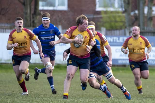 Sandal launch an attack against Macclesfield. Picture: Scott Merrylees