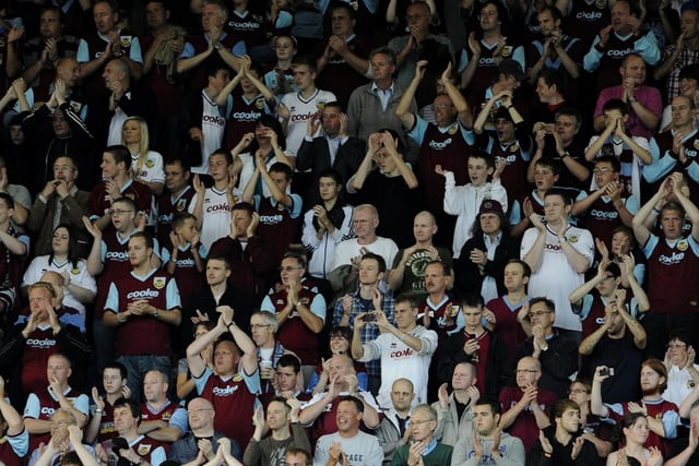 August 19th, 2009: Burnley supporters were in fine tune at Turf Moor as the Clarets claimed a 1-0 victory over Manchester United in the Premier League.