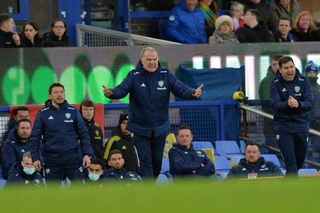 Marcelo Bielsa is frustrated on the sidelines.