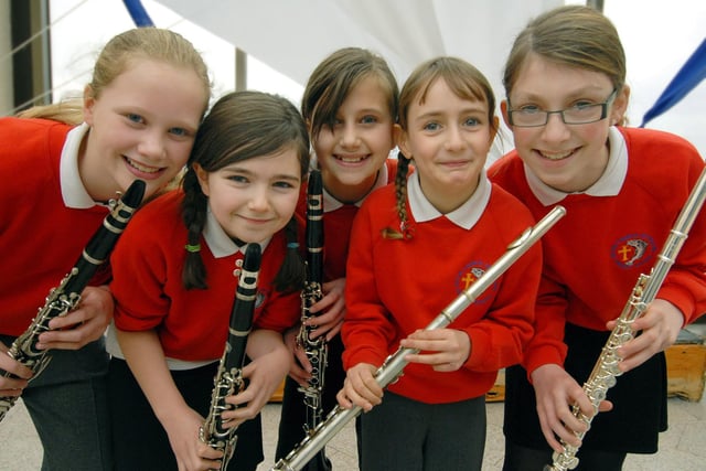 Egton School clarinet and flute players perform at Eskdale Festival.