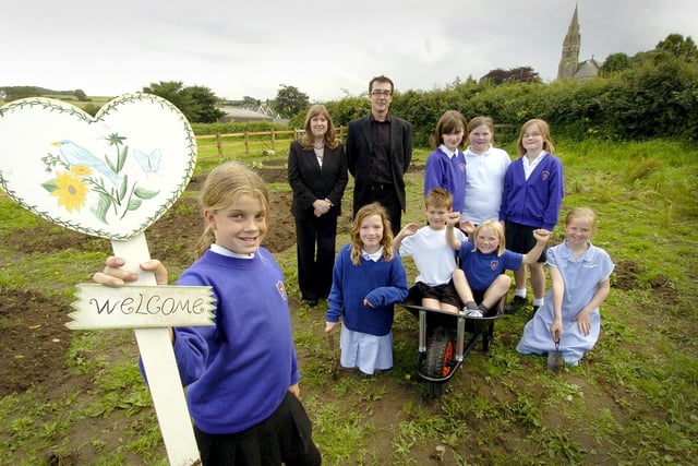 Ruswarp School opens its new garden.