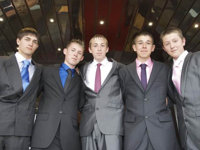 Millfield High School leavers prom, 2010. From left: Francis Hagan,Jordan Connolly, Luke Durham,Matthew Chalk and Dan Stirzaker. Picture by Kevin Walsh